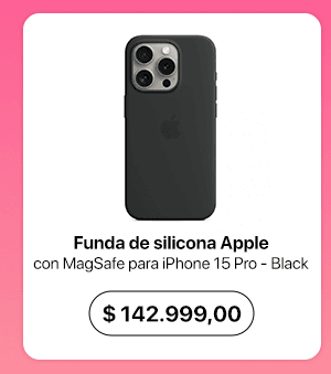 Funda de silicona Apple con MagSafe para iPhone 15 Pro - Black